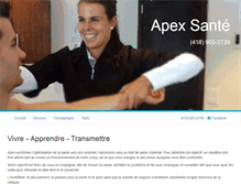 Tablet Screenshot of apexsante.com